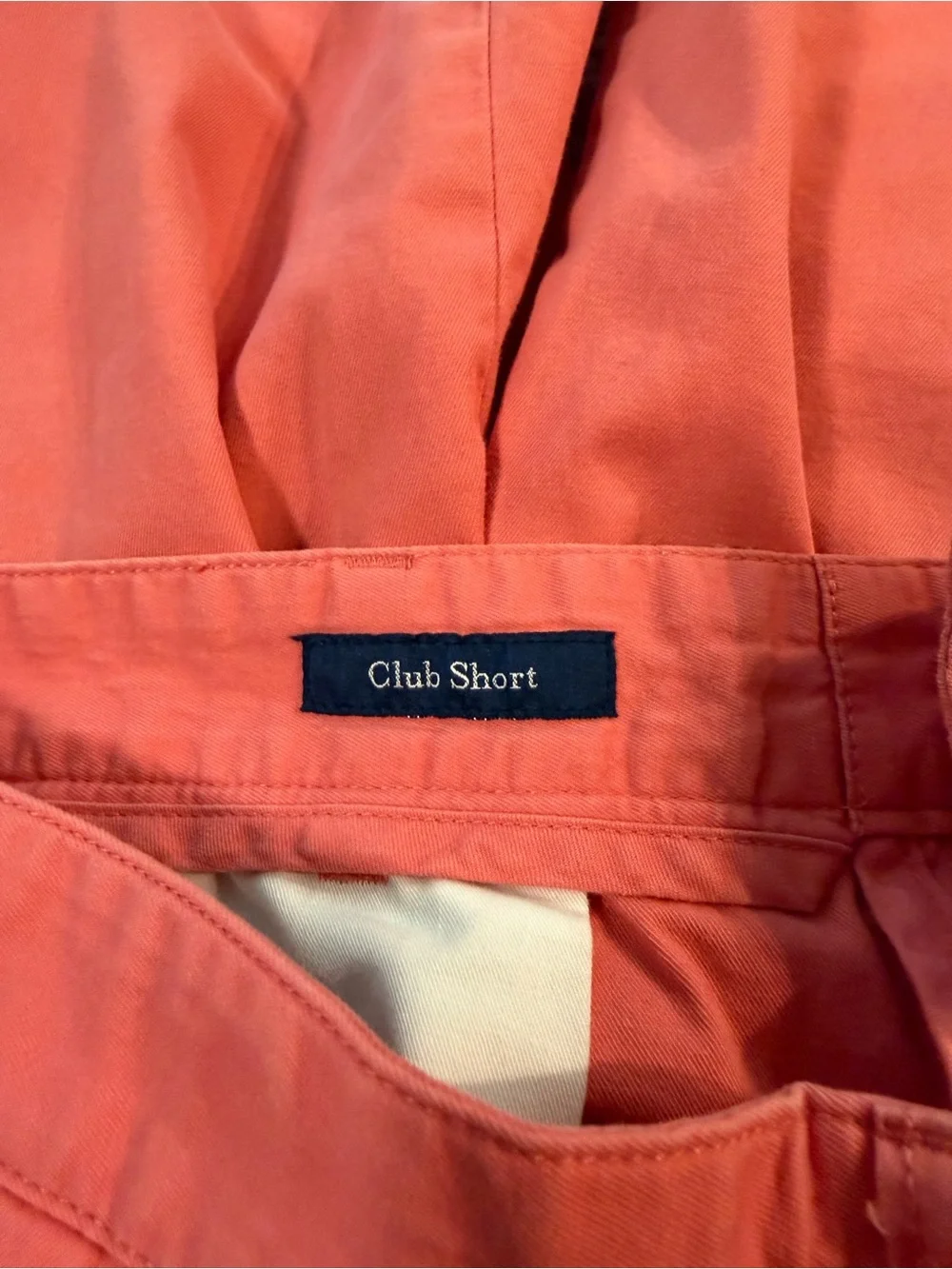 Vineyard Vines Club Shorts Men’s 35 Coral Salmon Pink 9” Cotton Chino